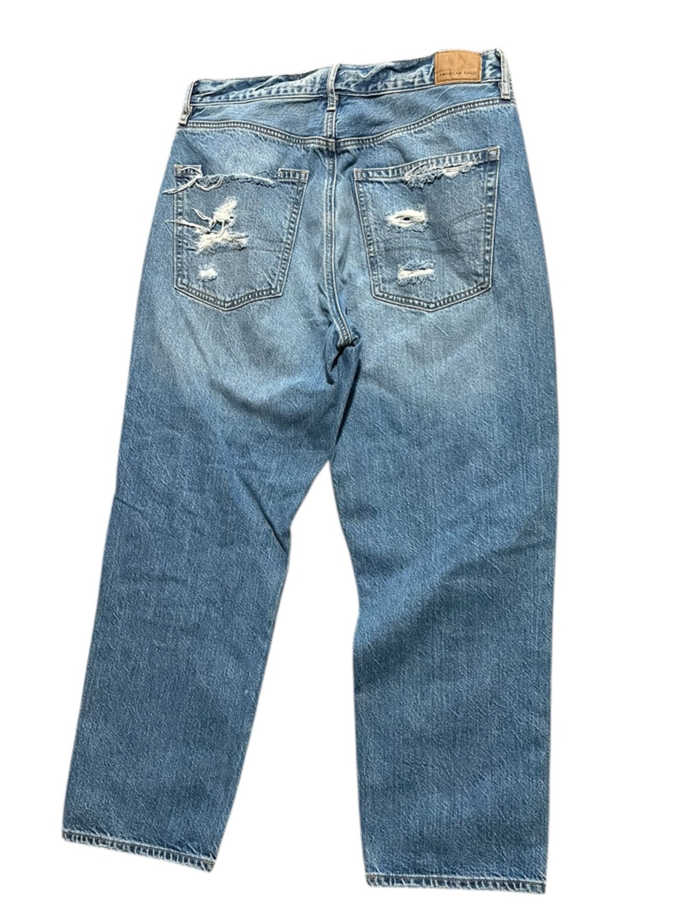 American Eagle Outfitters Ripped Relaxed Jeans 8 Short - Picture 2 of 6